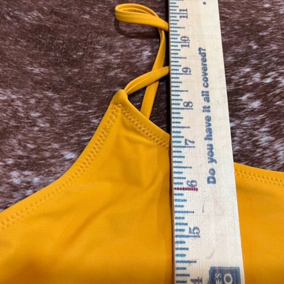 Forever 21 Smooth Orange Scoop Neck Bikini Swim Top Women’s Size Large - Picture 6 of 9